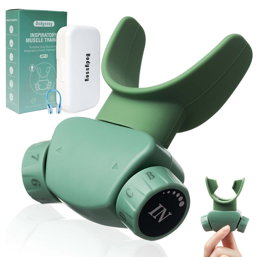 Bodyssey ABT-X Respiratory Muscle Trainer - Breathing Training Device for Lung Exercise and Strengthening Breathing Trainer Bodyssey Matte Green 