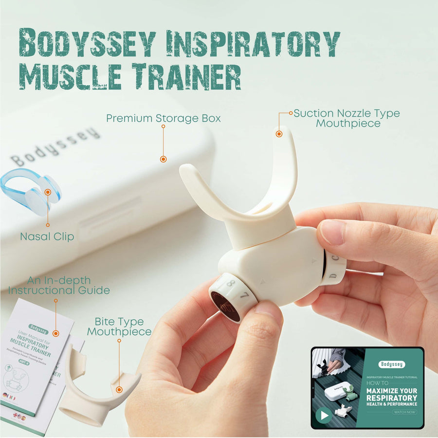 Bodyssey ABT-X Respiratory Muscle Trainer - Breathing Training Device for Lung Exercise and Strengthening(Ivory White) Breathing Trainer Bodyssey 