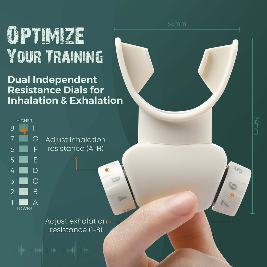 Bodyssey ABT-X Respiratory Muscle Trainer - Breathing Training Device for Lung Exercise and Strengthening(Ivory White) Breathing Trainer Bodyssey 