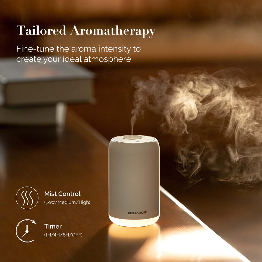 Serenity Waterless Essential Oil Diffuser - Portable, Rechargeable Aromatherapy for Home, Car, & Beyond Aromatherapy Scilla Rose 